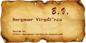 Bergauer Virgínia névjegykártya