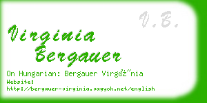 virginia bergauer business card